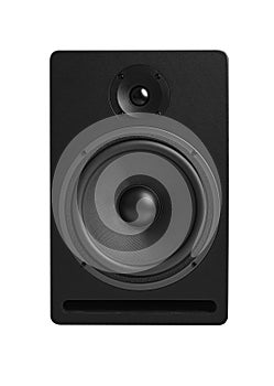 Black speaker isolated on a white.