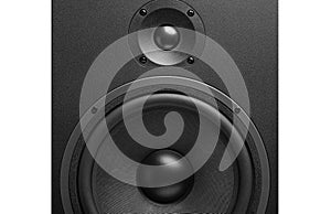 Black speaker isolated on a white.