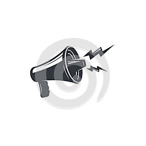 Black speaker megaphone  icon vector illustration design