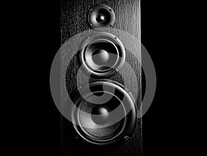 Three-Way Hi-Fi Audio Speaker System Close-up