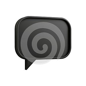 Black Speech Bubble Icon. Communication And Messaging Concept. Isolated On Transparent Background