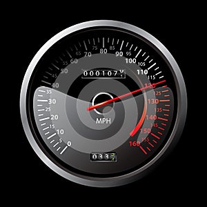 Black speedometer