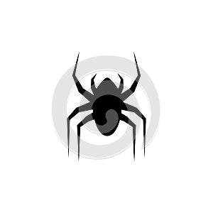 Black Spider logo template vector icon illustration