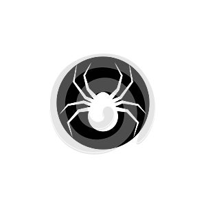 Black Spider logo template vector icon illustration