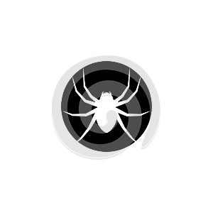 Black Spider logo template vector icon illustration