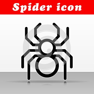 Black spider vector icon design