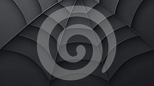 The black spider web spans across the image, revealing intricate patterns and textures. Halloween three dimensional background.