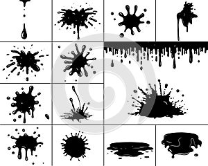 Black splashes