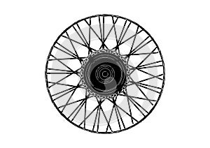 Black spoke wheel