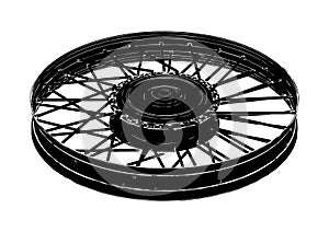 Black spoke wheel