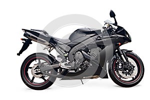 Black sport bike