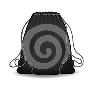 Black sport knapsack