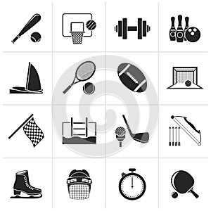 Black Sport objects icons