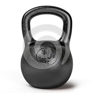 Black sporting kettlebell