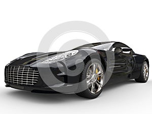 Black sports car - beauty studio closeup shot