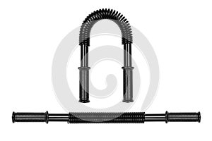 Black sports expander isolated on white