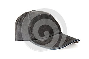 Black sports hat isolated on white