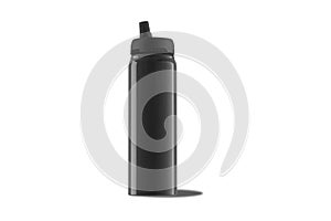 Black Sports matte bottle. Bike reusable drink flask.