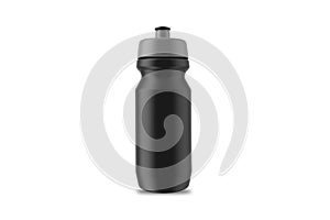 Black Sports matte bottle. Bike reusable drink flask.