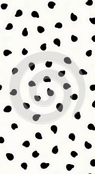 Black Spots on White Background Pattern