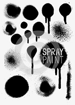 Black Spray Paint Set