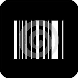 BLACK SQUARE BARCODE ICON VECTOR, simple line vector for UI UX design. Symbol for website and mobile app interface and navigation