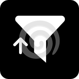 Black Square Filter Icon, simple line vector for UI UX design. Symbol for website and mobile app interface