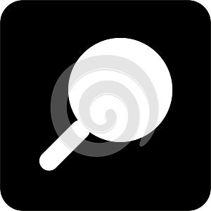SEARCH ICON Black Square Magnifying Glass Vector Icon, simple line vector for UI UX design. Symbol