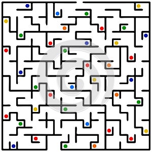 Black square maze 20x20