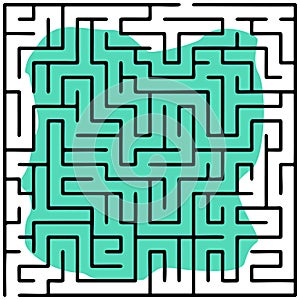 Black square maze 20x20