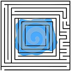 Black square maze 20x20