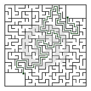 Black square maze24x24 with help