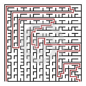 Black square maze24x24 with help