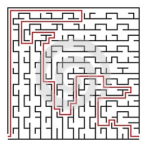 Black square maze24x24 with help