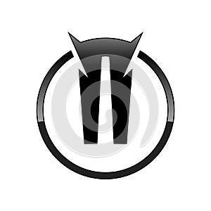 Black Stand Evil Circular Symbol Graphic Icon