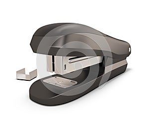 Black stapler illustration.