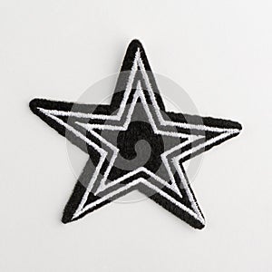 Black star fabric patch