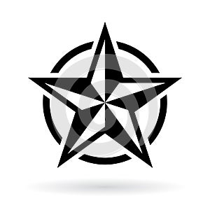 Black star vector shape