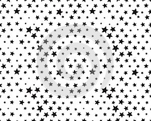 Black stars, Seamless pattern