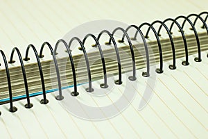 Black steel frame, notebook spine