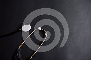 Black stethoscope. Healthcare Concept Inspiration photo