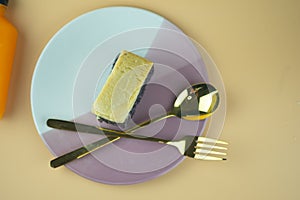 Black sticky rice with egg steamed custard