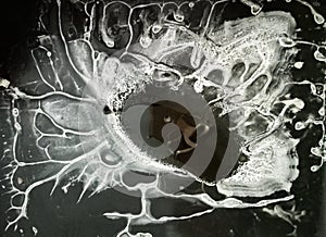 Stone pavement with abstract pattern.