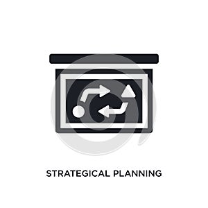 black strategical planning isolated vector icon. simple element illustration from startup stategy and concept vector icons. photo