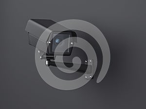 Black street camera. 3d rendering