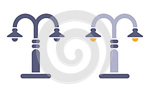 Black street lamp icon.