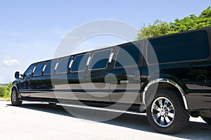 Black Stretch limousine photo