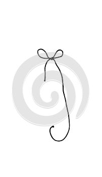 Black String Bow Isolated
