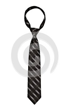 Black striped necktie