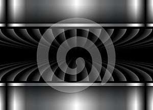 Black striped pattern background, 3d lines design abstract symmetrical minimal dark background for business presentation